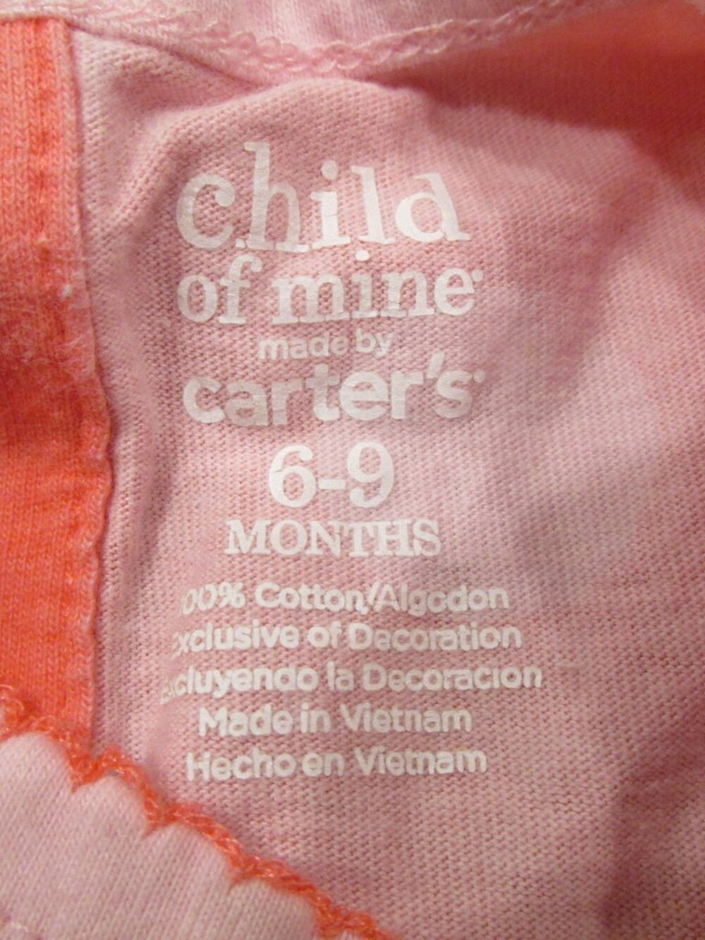 Child of‎ Mine Carters Dress Infant Girls 6-9M Pink Polka Dot Cupcake Cap Sleeve - Picture 3 of 5